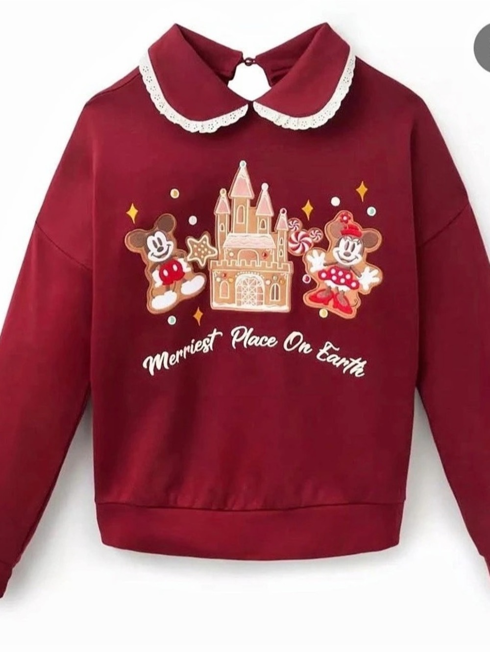 Her Universe Mickey and Minnie Mouse Gingerbread Top Sweatshirt